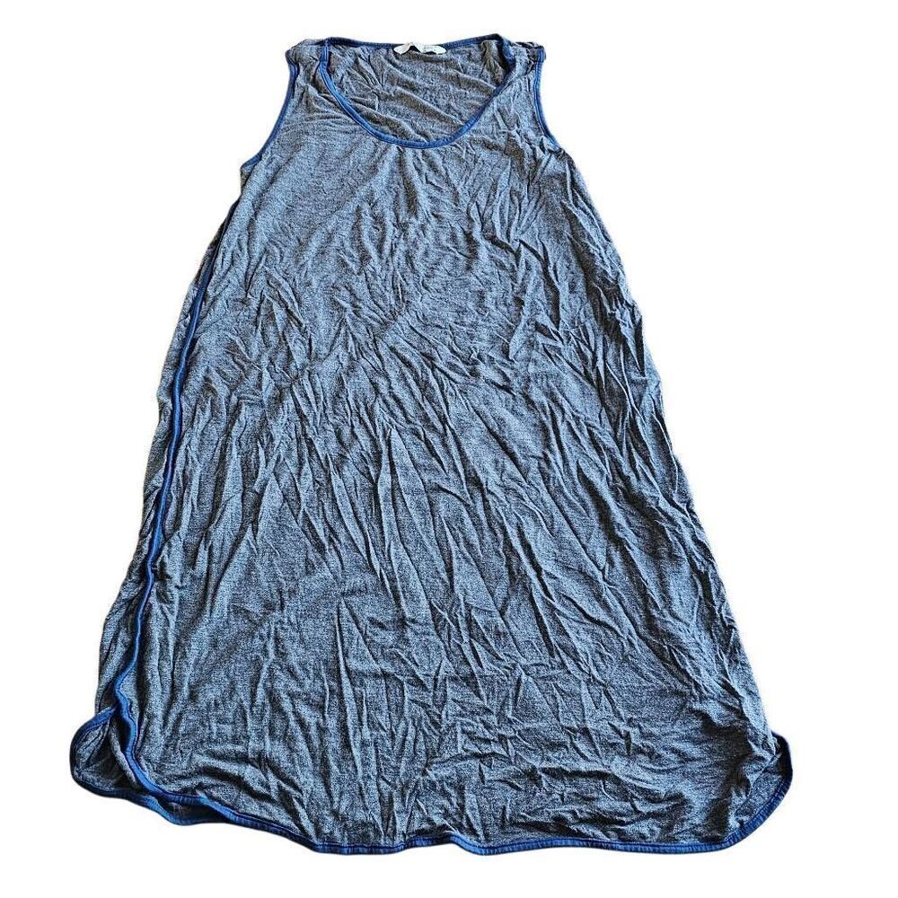 Ekouaer womens Sz M gray blue breastfeeding Nightgown